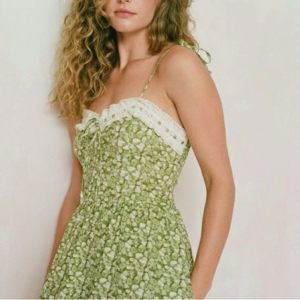 Christa Dawn The Emma Dress - in Green Orchard